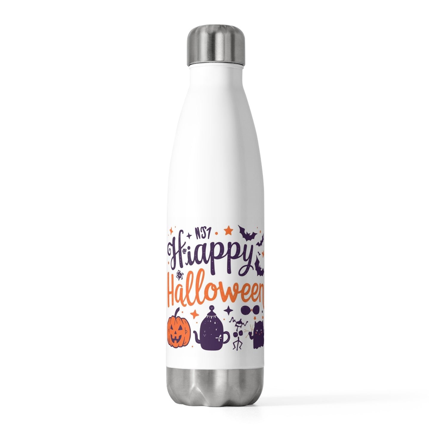 Happy Halloween Insulated Bottle, Spooky Water Bottle, Autumn Gift, Trick or Treat, Party Hydration, Halloween Decor