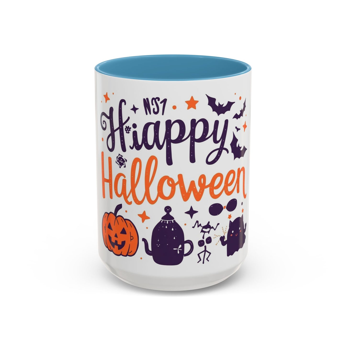 Halloween Accent Coffee Mug, Spooky Coffee Cup, Pumpkin Mug, Witch Gifts, Holiday Drinkware