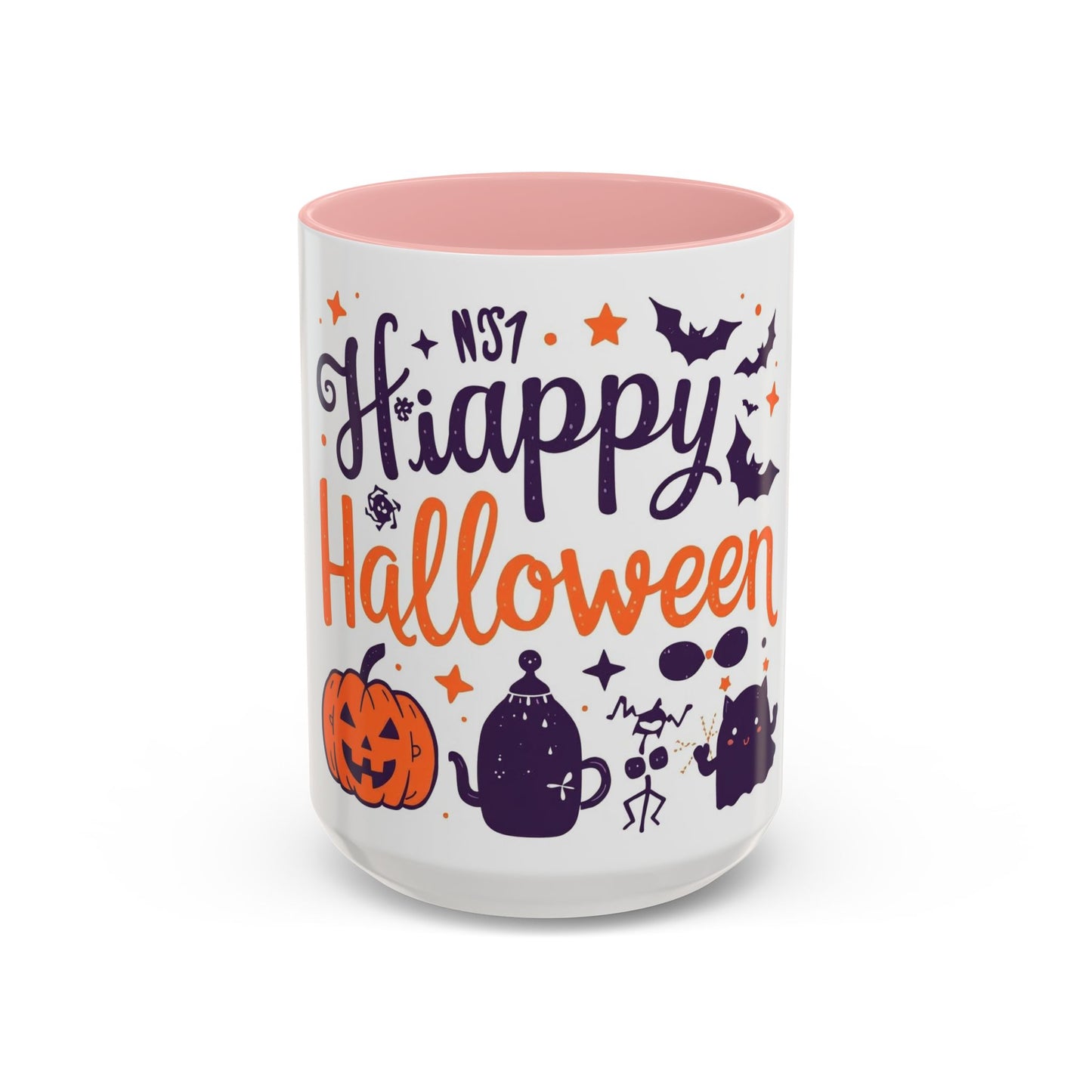 Halloween Accent Coffee Mug, Spooky Coffee Cup, Pumpkin Mug, Witch Gifts, Holiday Drinkware