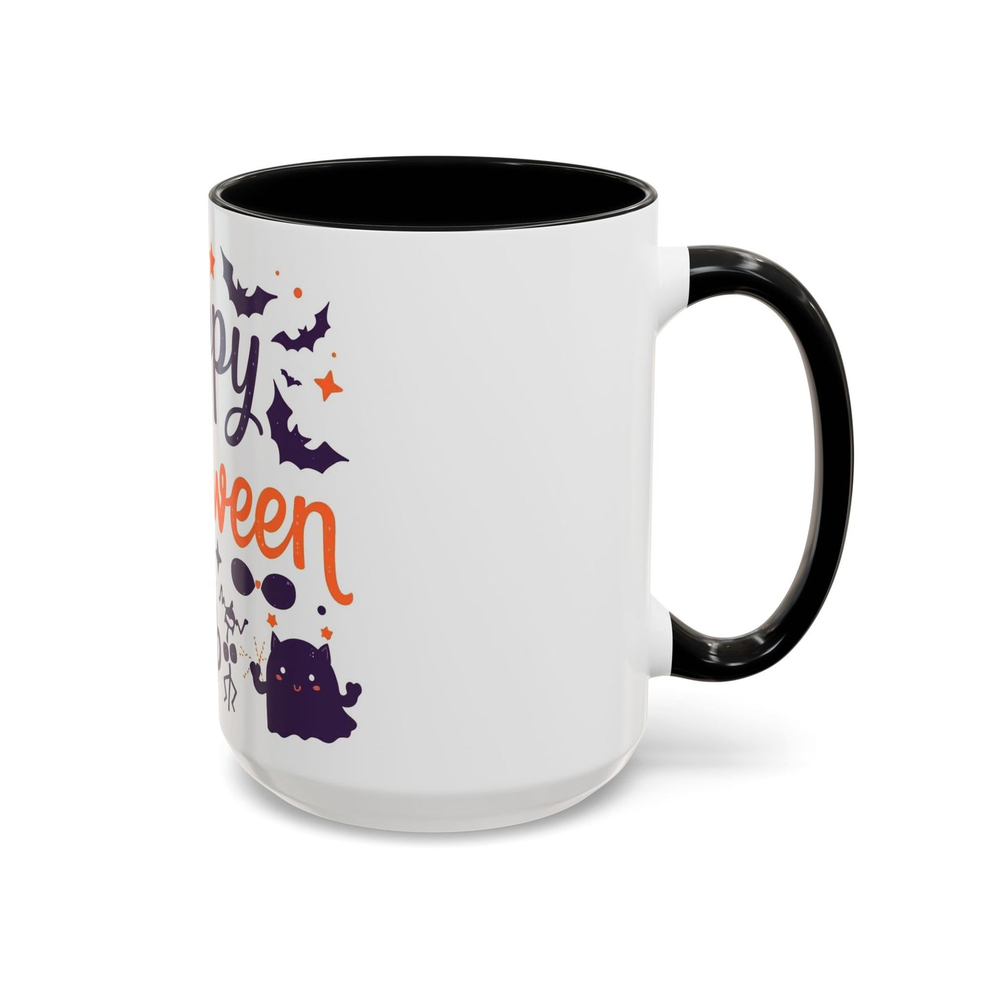 Halloween Accent Coffee Mug, Spooky Coffee Cup, Pumpkin Mug, Witch Gifts, Holiday Drinkware
