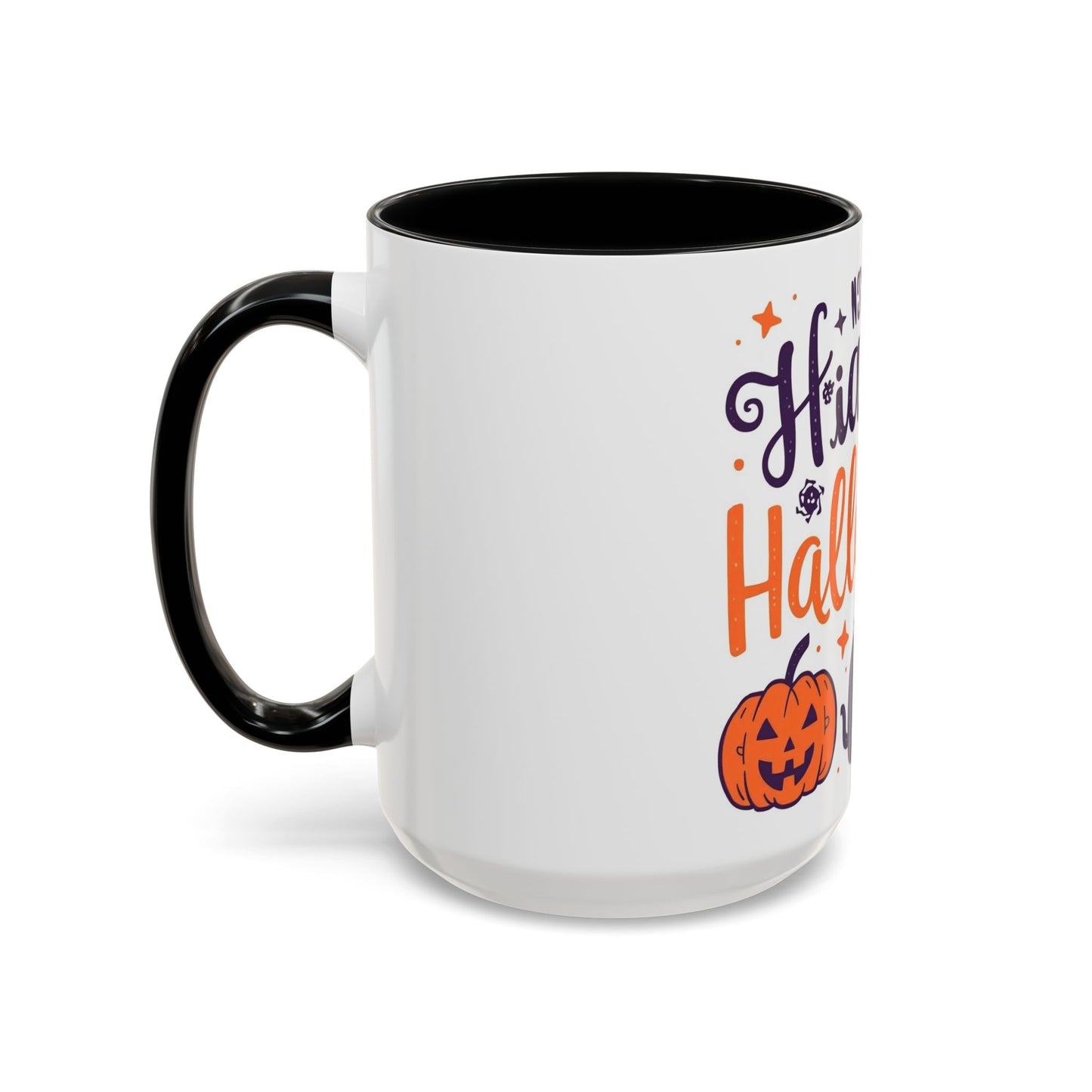 Halloween Accent Coffee Mug, Spooky Coffee Cup, Pumpkin Mug, Witch Gifts, Holiday Drinkware