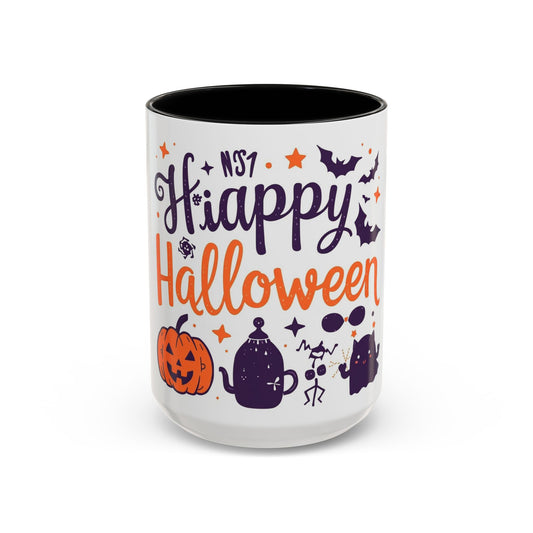 Halloween Accent Coffee Mug, Spooky Coffee Cup, Pumpkin Mug, Witch Gifts, Holiday Drinkware