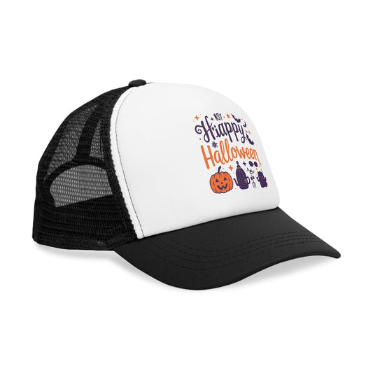 Halloween Mesh Cap, Trucker Hat, Spooky Costume Accessory, Fall Festival Gear, October Celebration Hat