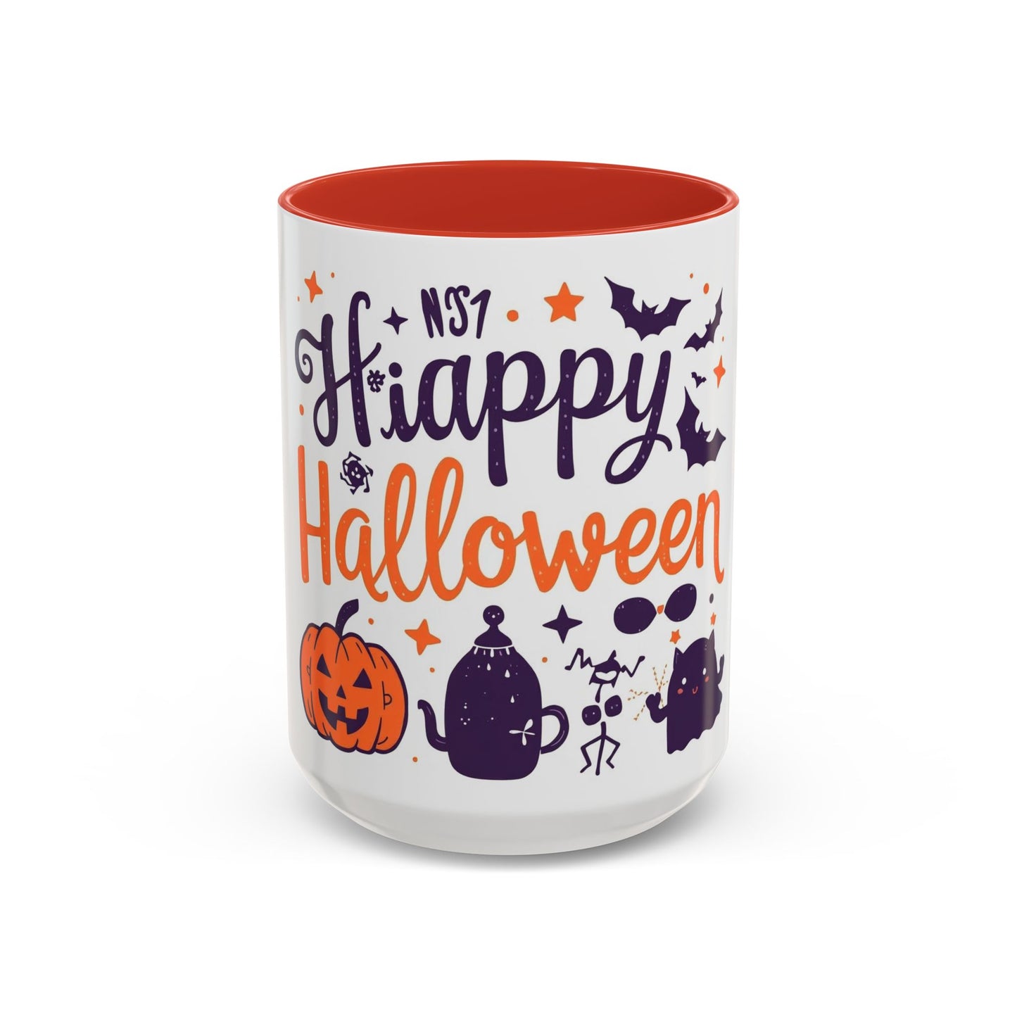 Halloween Accent Coffee Mug, Spooky Coffee Cup, Pumpkin Mug, Witch Gifts, Holiday Drinkware
