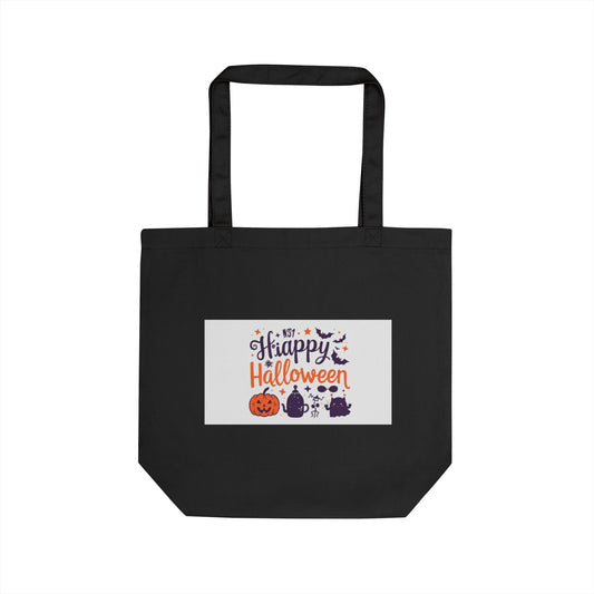 Halloween Eco Tote Bag, Trick or Treat Shopping Bag, Reusable Party Favor, Fall Festival Tote, Sustainable Gift for Halloween